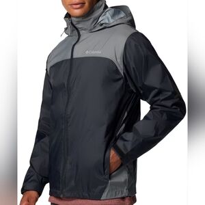 Columbia Men's Glennaker Lake II Rain Jacket Sz. LG Black and Grey EUC Gorpcore